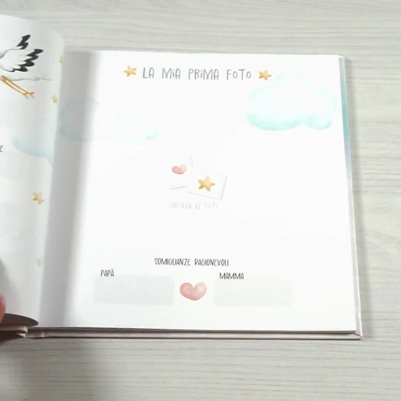 Album Primo Anno Bambino - Libro Ricordi Personalizzabile Con Copertina, 25x25 Cm, 56 Pagine