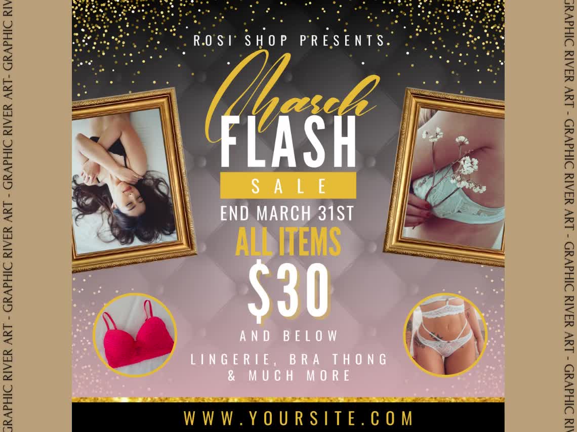 SOCIAL MEDIA FLYER, Sale Flyer, Lingerie Flyer, Flash Sale