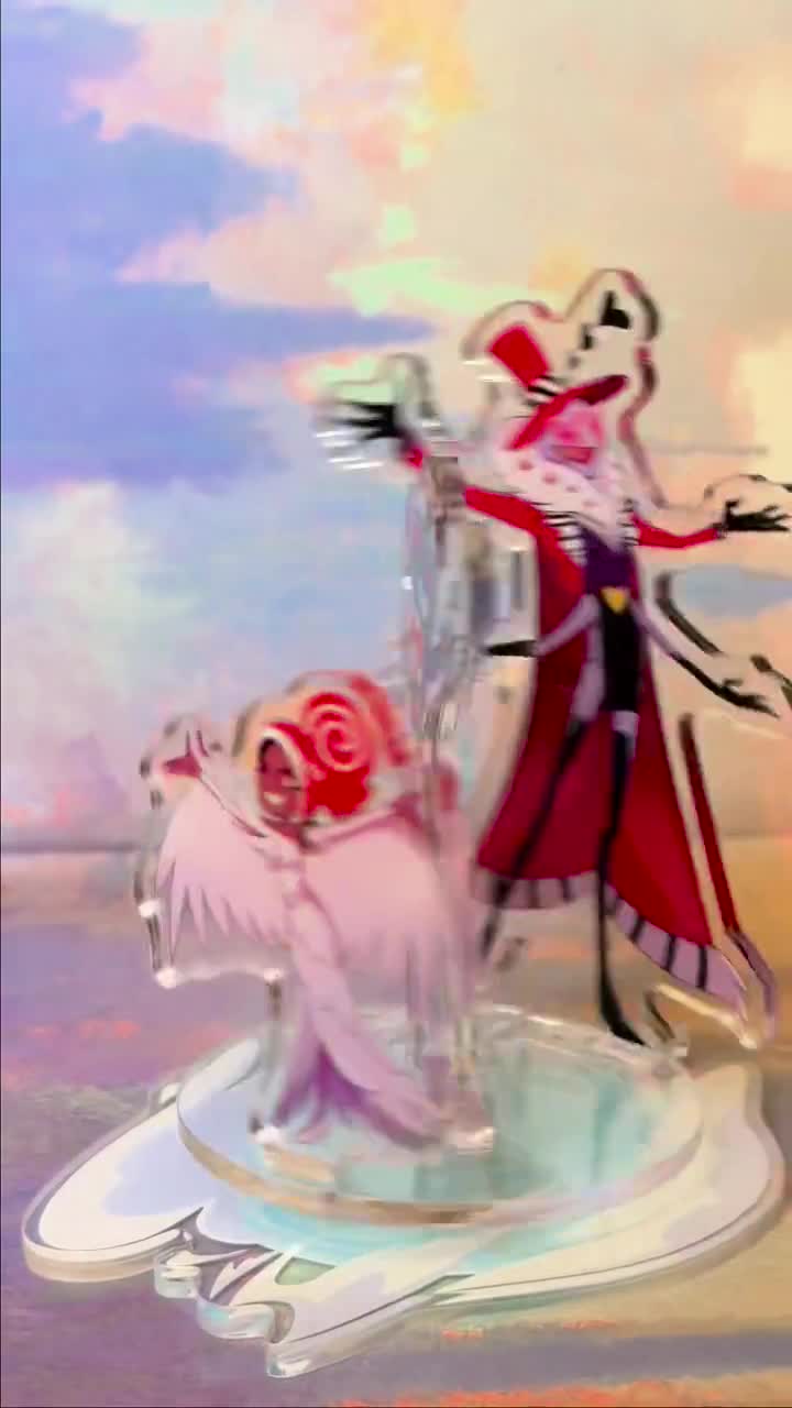 Hazbin Hotel Vees 回転式ファンアクリルスタンド、Voxtek ファンダム