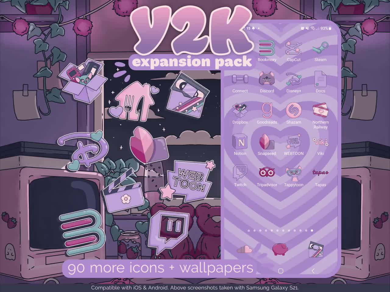 Y2K Aesthetic Wallpaper for mobile phone, tablet, desktop computer