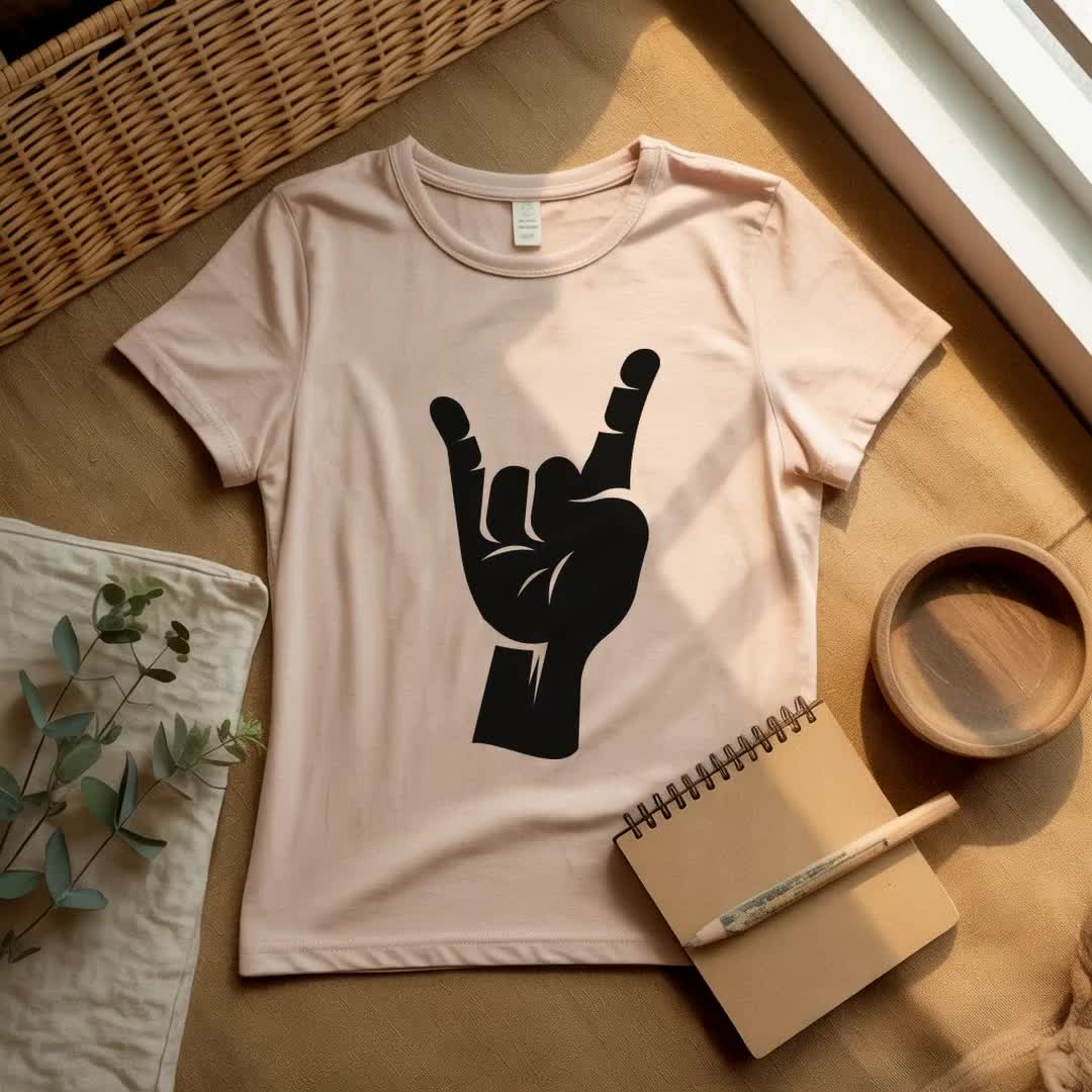 Rock and Roll Hand Sign Silhouette SVG PNG DXF Pdf Eps – Music