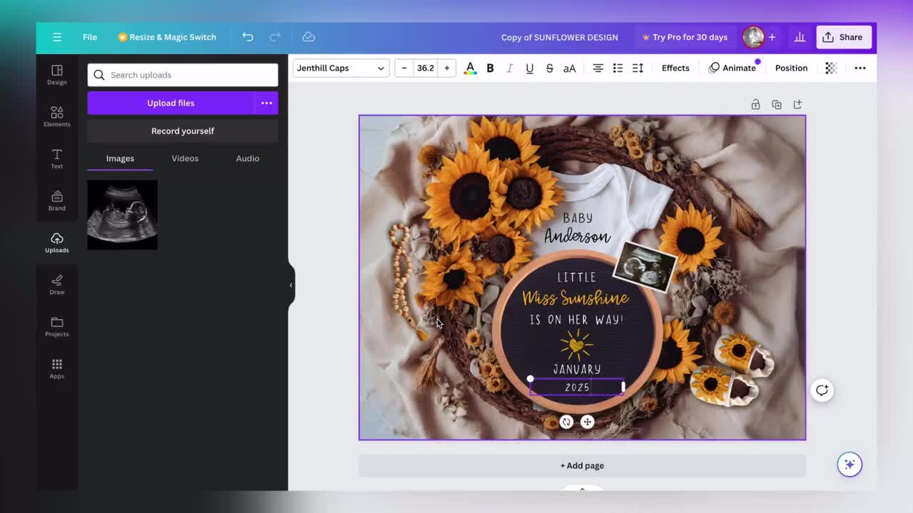 Anuncio de embarazo de Aloha, revelación de bebé de Hawái, revelación de embarazo con temática de surf, plantilla digital de Canva, revelación de bebé con temática de surf video poster