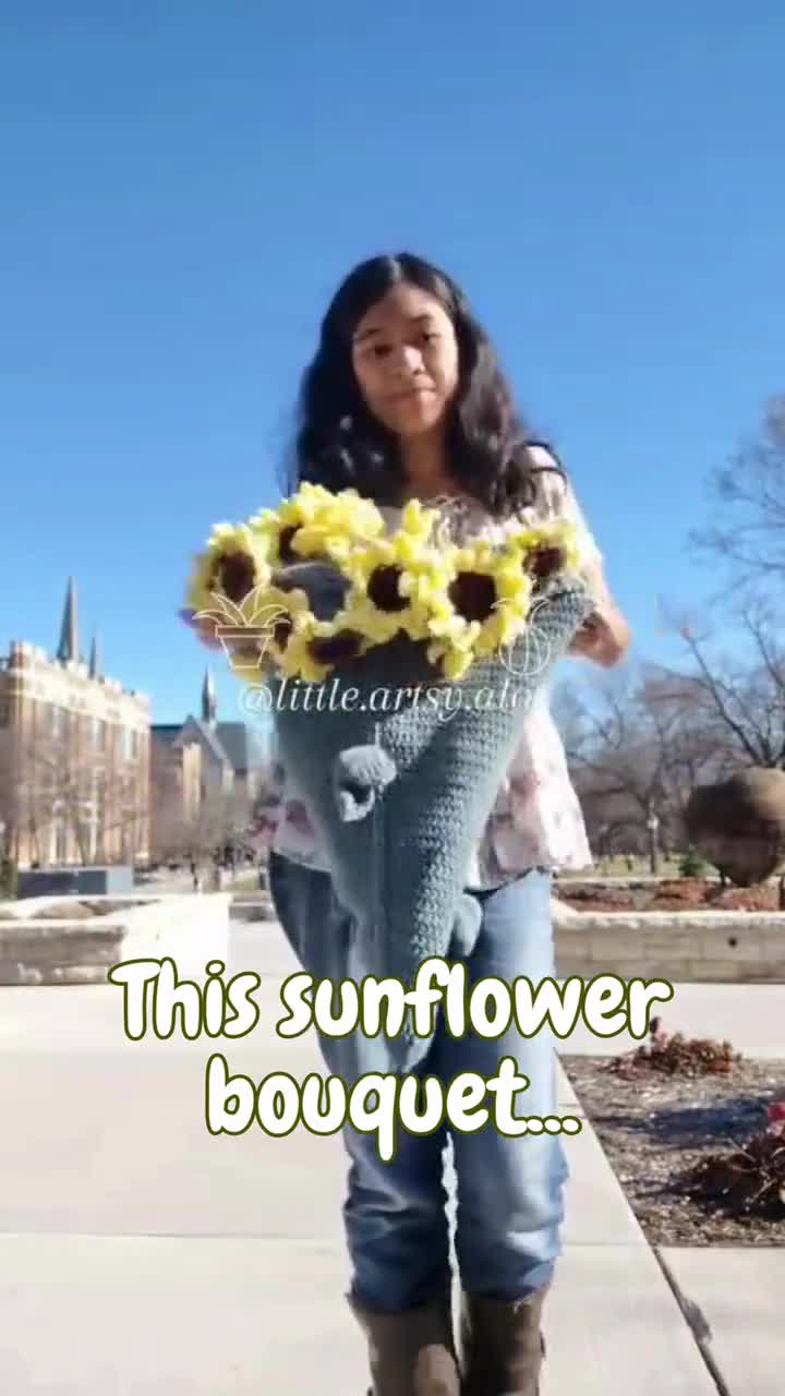 ひまわりブーケブランケット™ マルチサイズガイド ~ かぎ針編み PDF