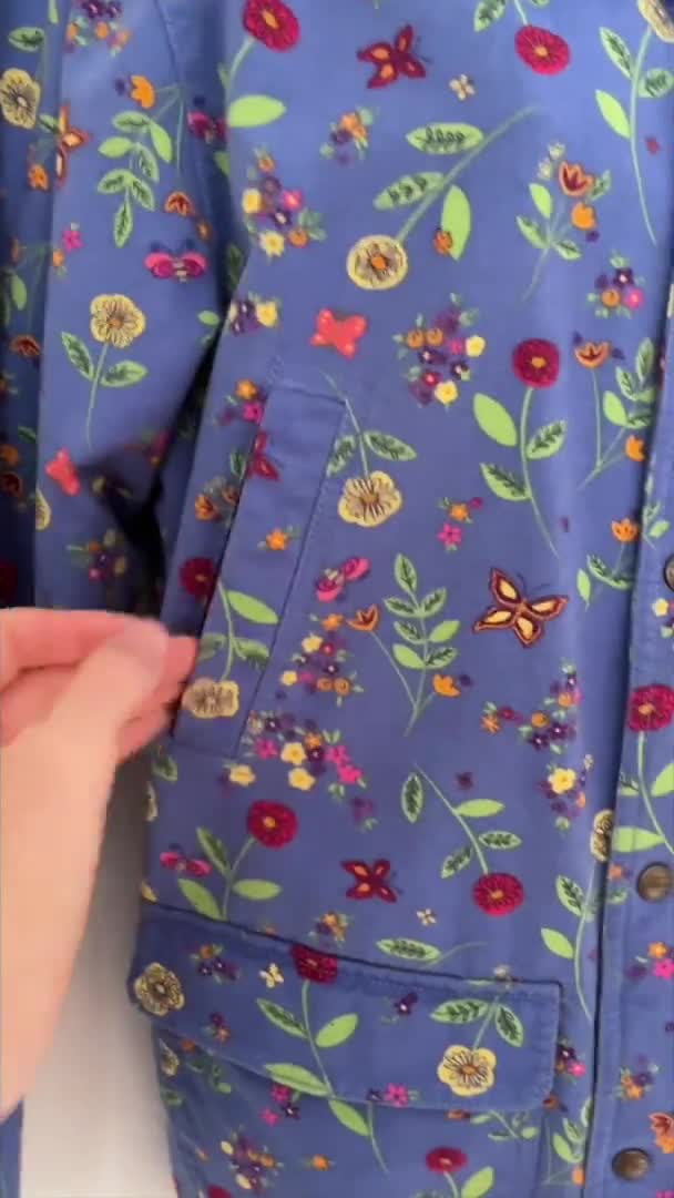LL Bean Floral 花柄カバーオール バーンコートジャケットレディース L.L. Bean Floral Barn Jacket – DEAR GOLDEN