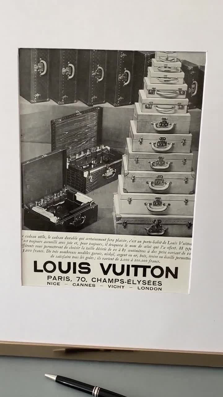1930年代のヴィンテージ ルイ・ヴィトン広告ポスター（本物
