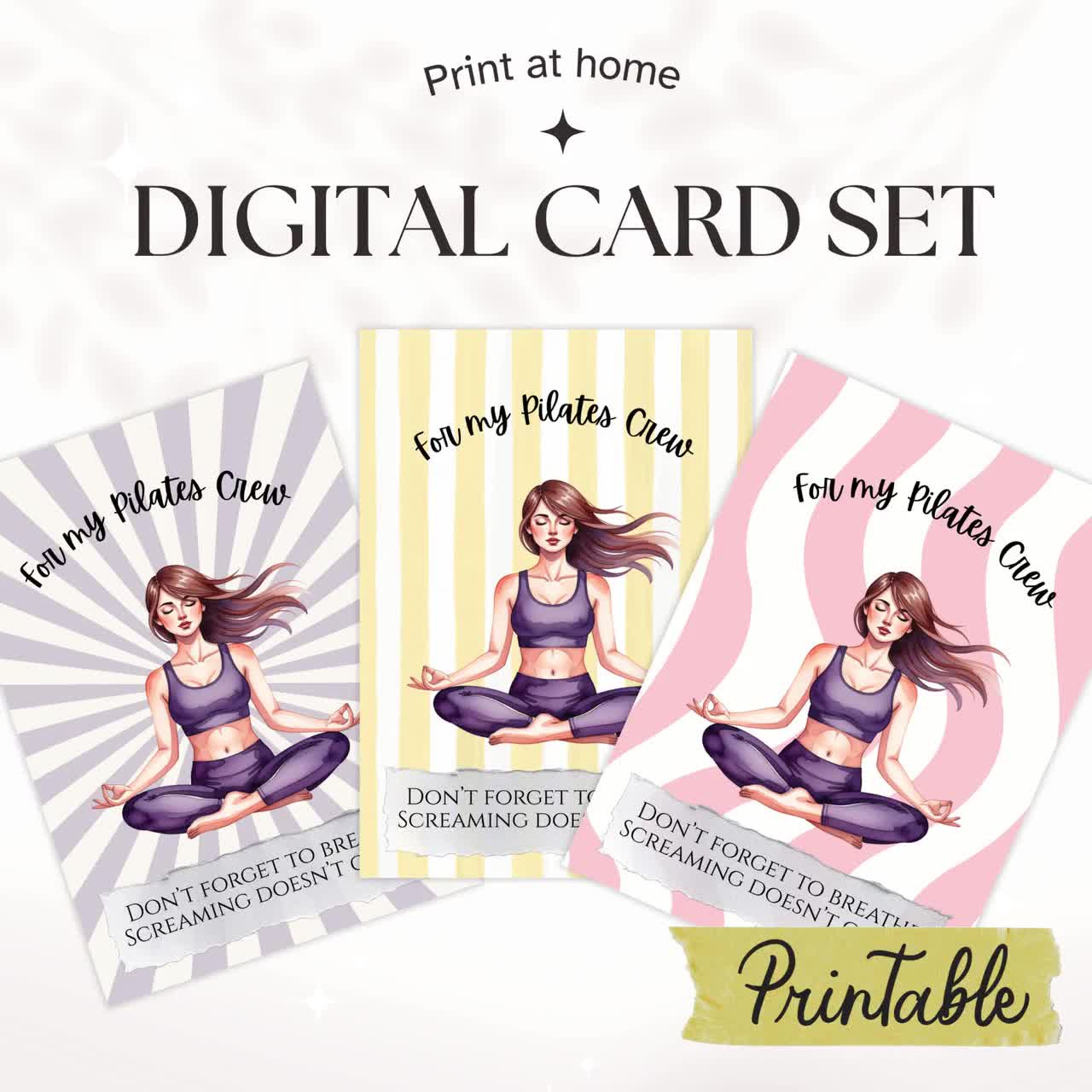 Pilates Crew Greeting Card Set – Reformer Pilates Gratitude Card Pack – Pilates Class Gift Idea – Pilates Studio Greeting Card Bundle video poster