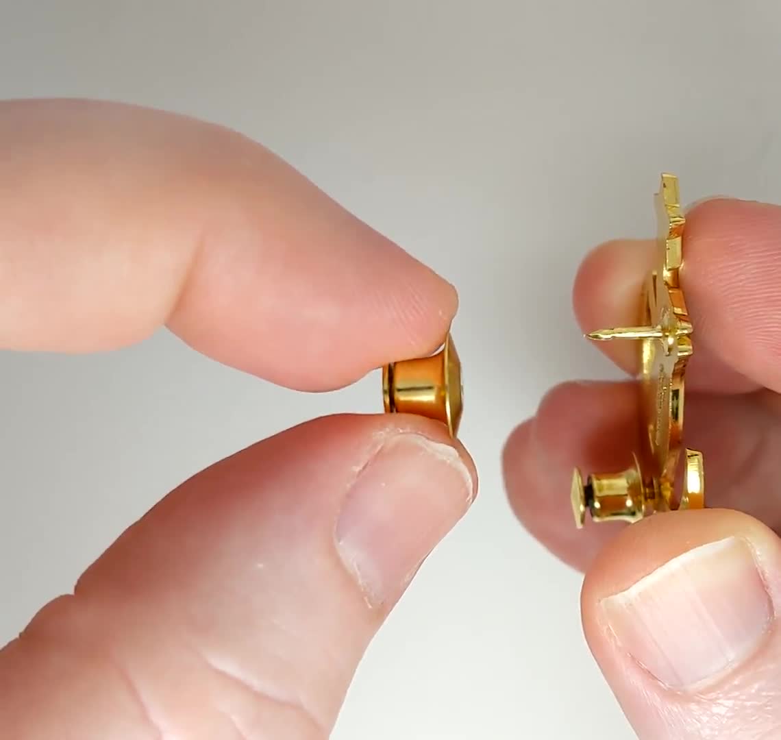 Gold or Silver Locking Pin Backs 