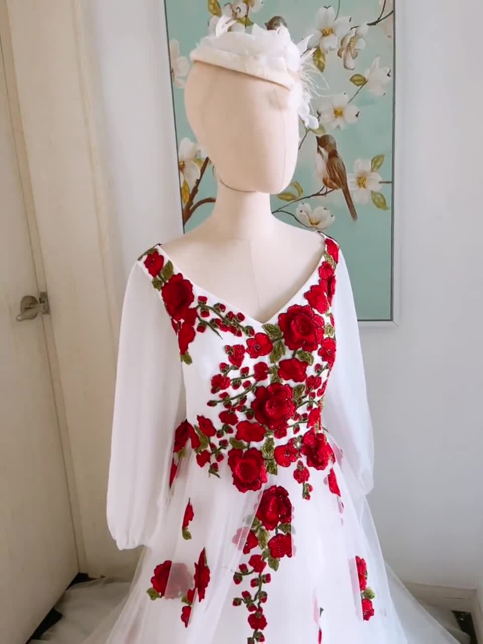 Embroidery Red And Ivory Wedding Dress Wine Red Wedding Dress,burgundy Wedding Gowns,ball Gown Wedding Embroidery Red And Ivory Wedding Dress Wine Red Wedding Dress,burgundy Wedding Gowns,ball Gown Wedding