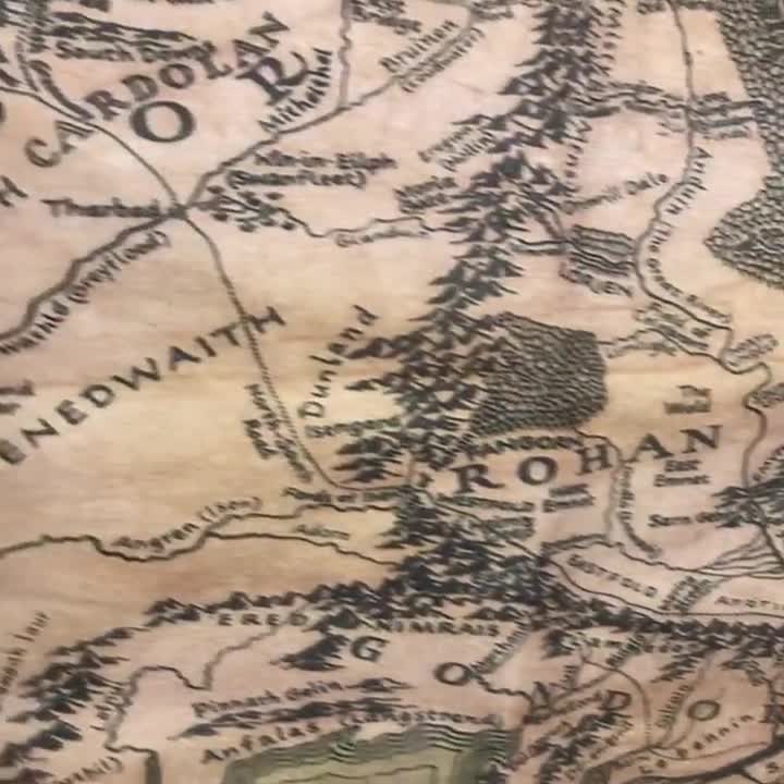 Lord of the rings map tapestry hot sale
