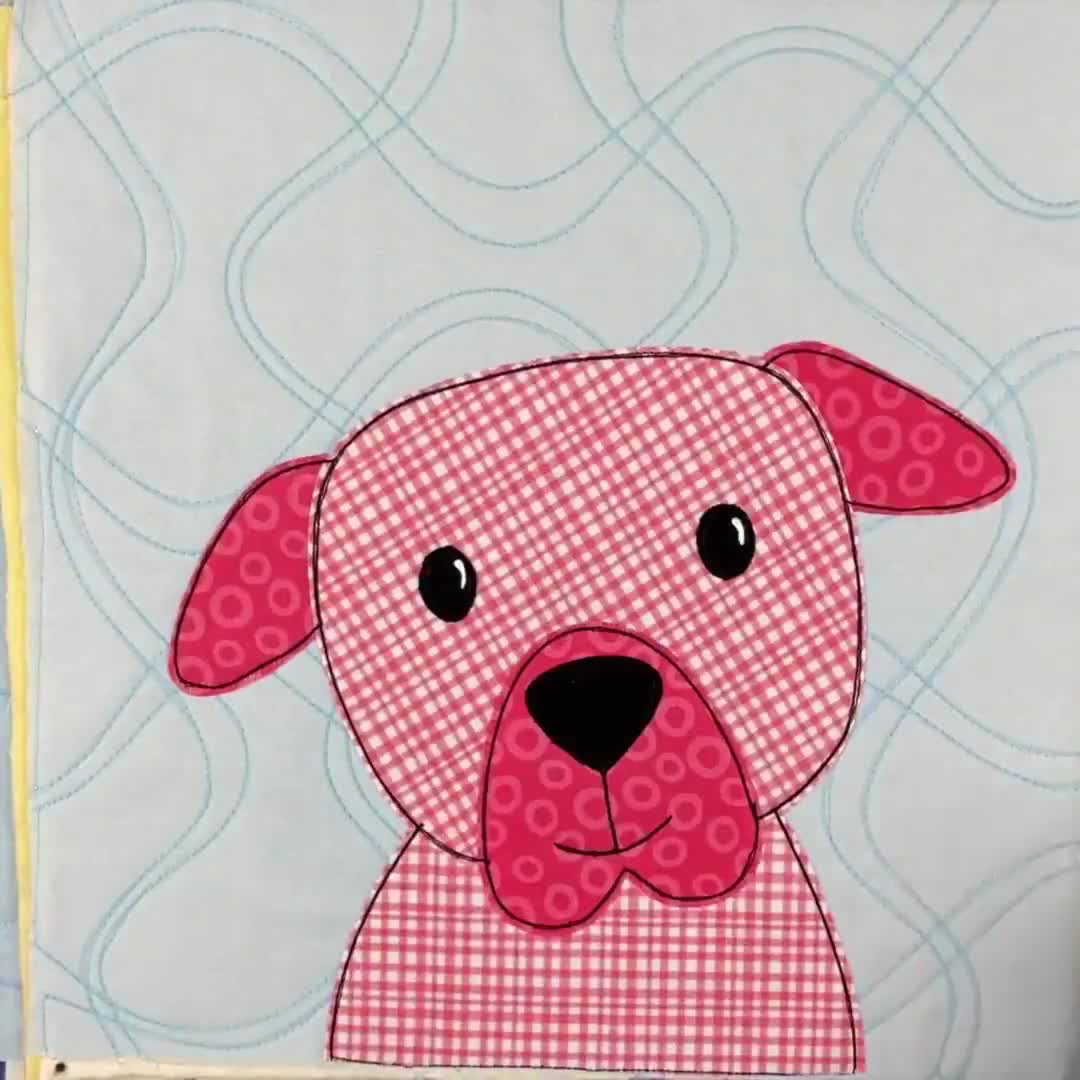 Quilt As You Go Pet Placemat Dog - Quilted Dragon