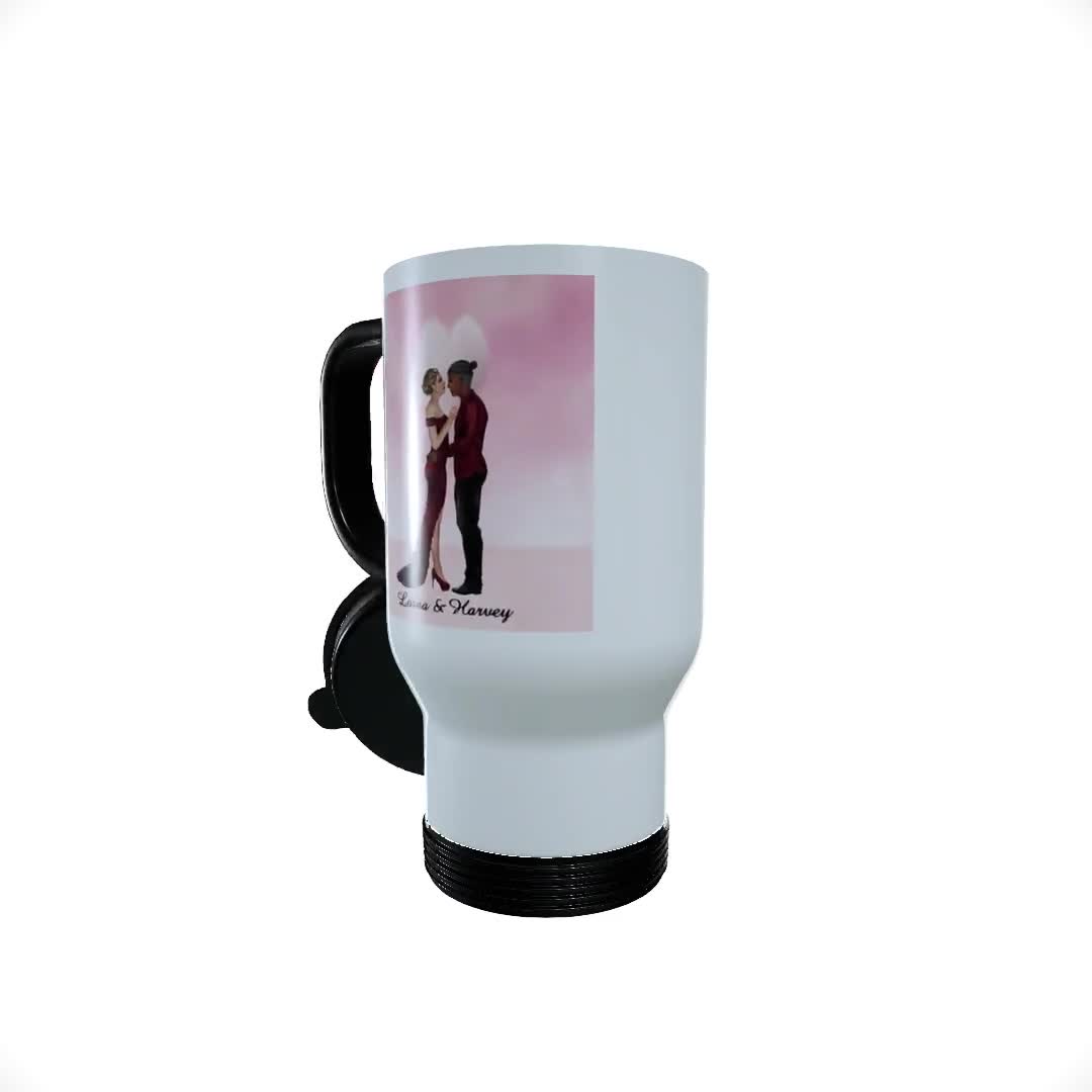 Romantic Couple Travel Mug, Custom Couples Thermos Mug, Personalized  Couples Gift, Design Your Own Travel Mug, Valentines Gift 