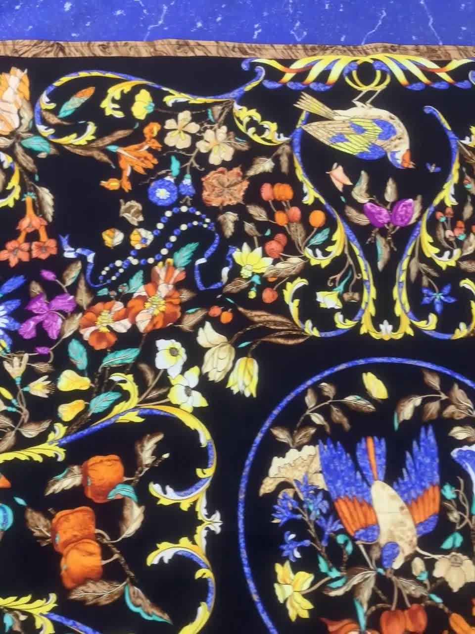 Vintage 90s Hermes Scarf Pierres D'orient Et D'occident, Authentic