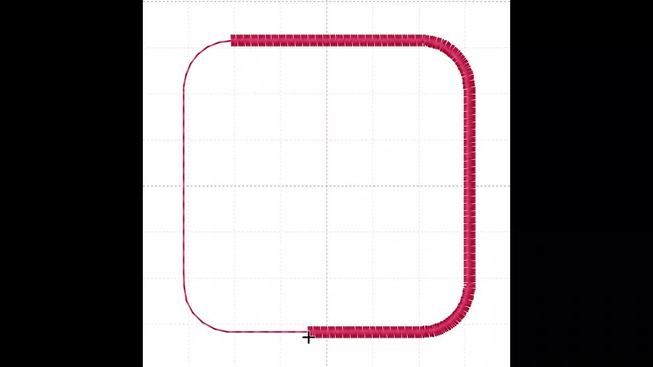 Rectángulo redondeado (contorno) - Diseño de bordado a máquina, diseños de  bordado, patrones de bordado, archivos de bordado, descarga instantánea, image size:1280x720