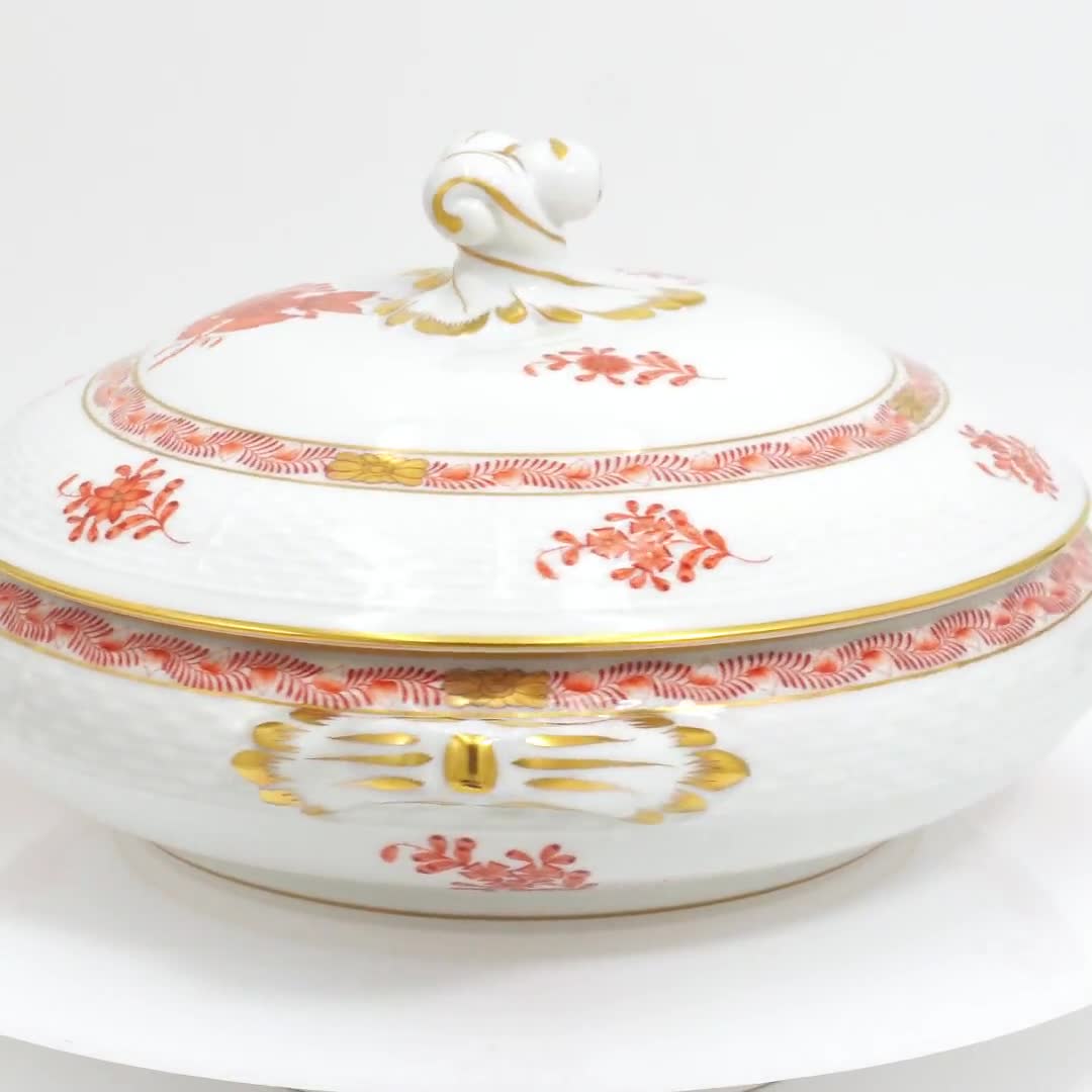 HEREND チューリン Herend Chinese Bouquet (rust) Covered Tureen (shape 84) - Pristine