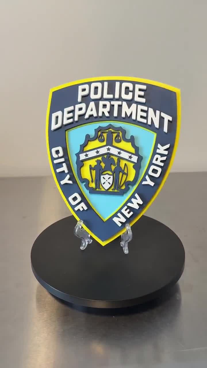 NYPD 3D Embossed Display Plaque: NYC Police Department Wall Art - Etsy