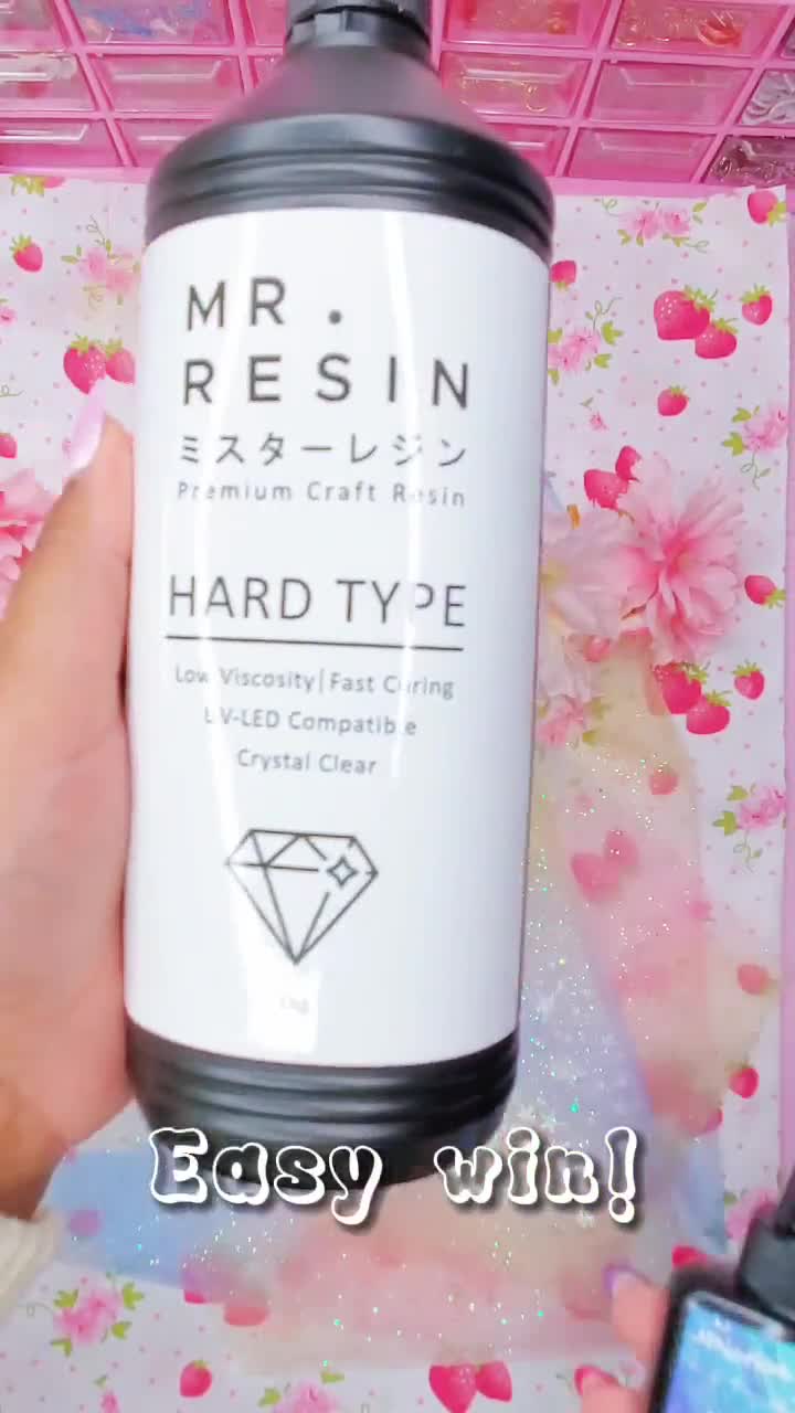 Mr. Resin 250g UV Resin Crystal Clear Hard Type UV Resin for Diy Jewelry,  Keychains, & More