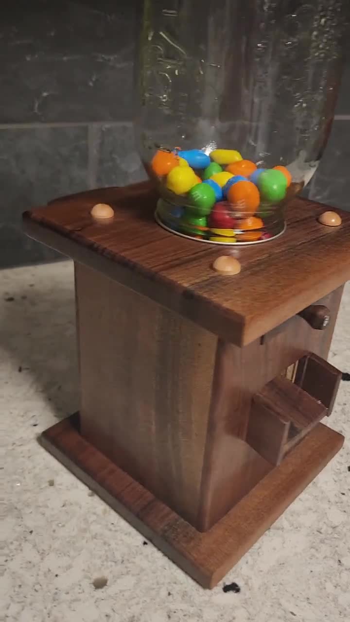 Christmas gifts are my favorite projects. This candy dispenser is for my  5yo nephew. : r/woodworking