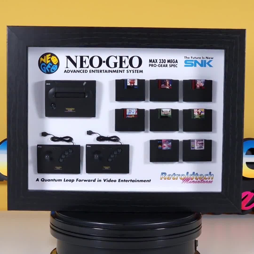 Snk NEO GEO AES 3D Framiorama Handmade Miniatures Framed 
