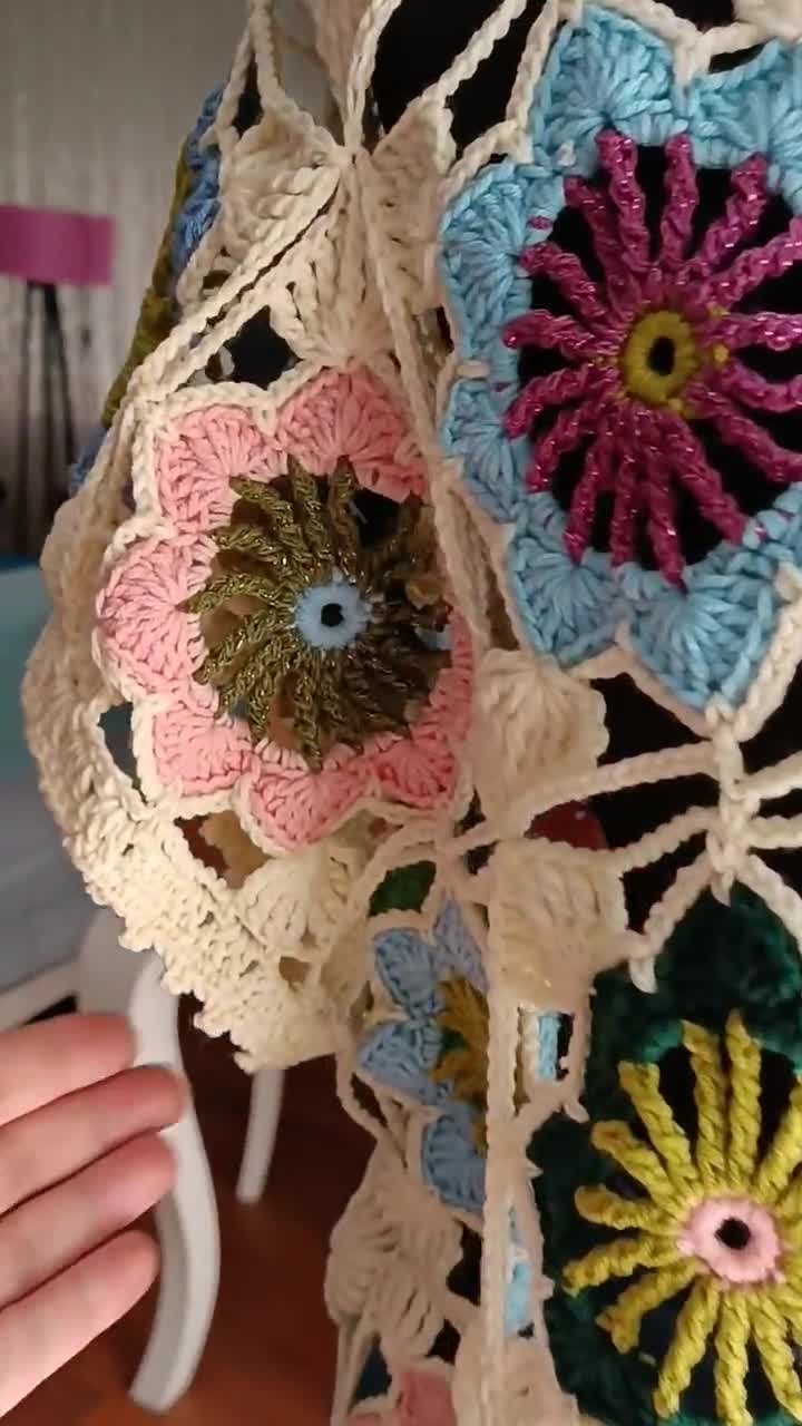 Crochet Vest, Summer Motif Vest, Crochet Flower Pattern Vest