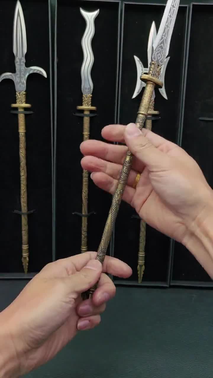 Brass Handle Zhaoyun Long Spear Zhangfei Snake Shape Knife Lvbu
