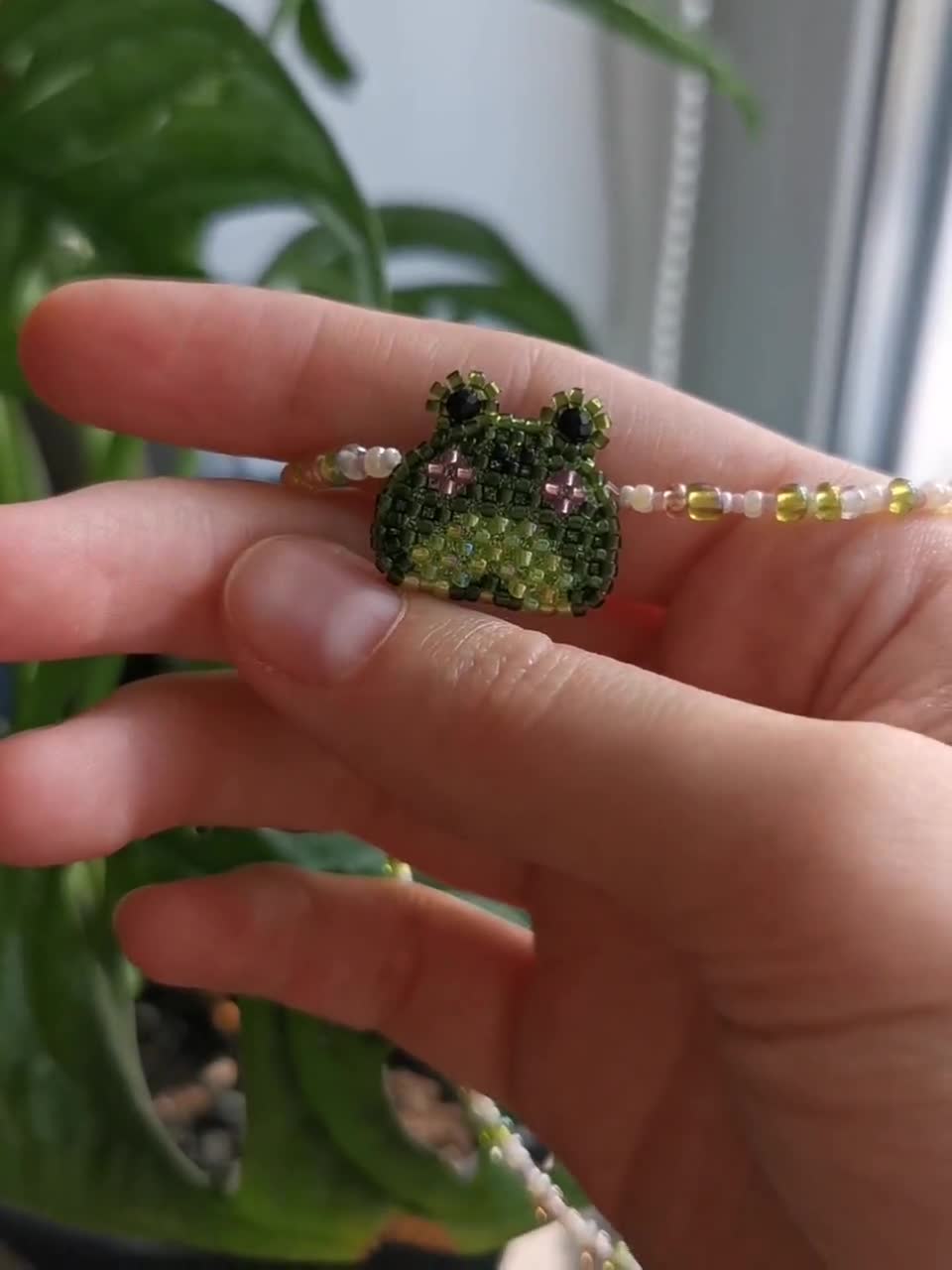give_me_frog_ページ Pendant Frog | Seed Bead Beading Pattern RAW Right Angle