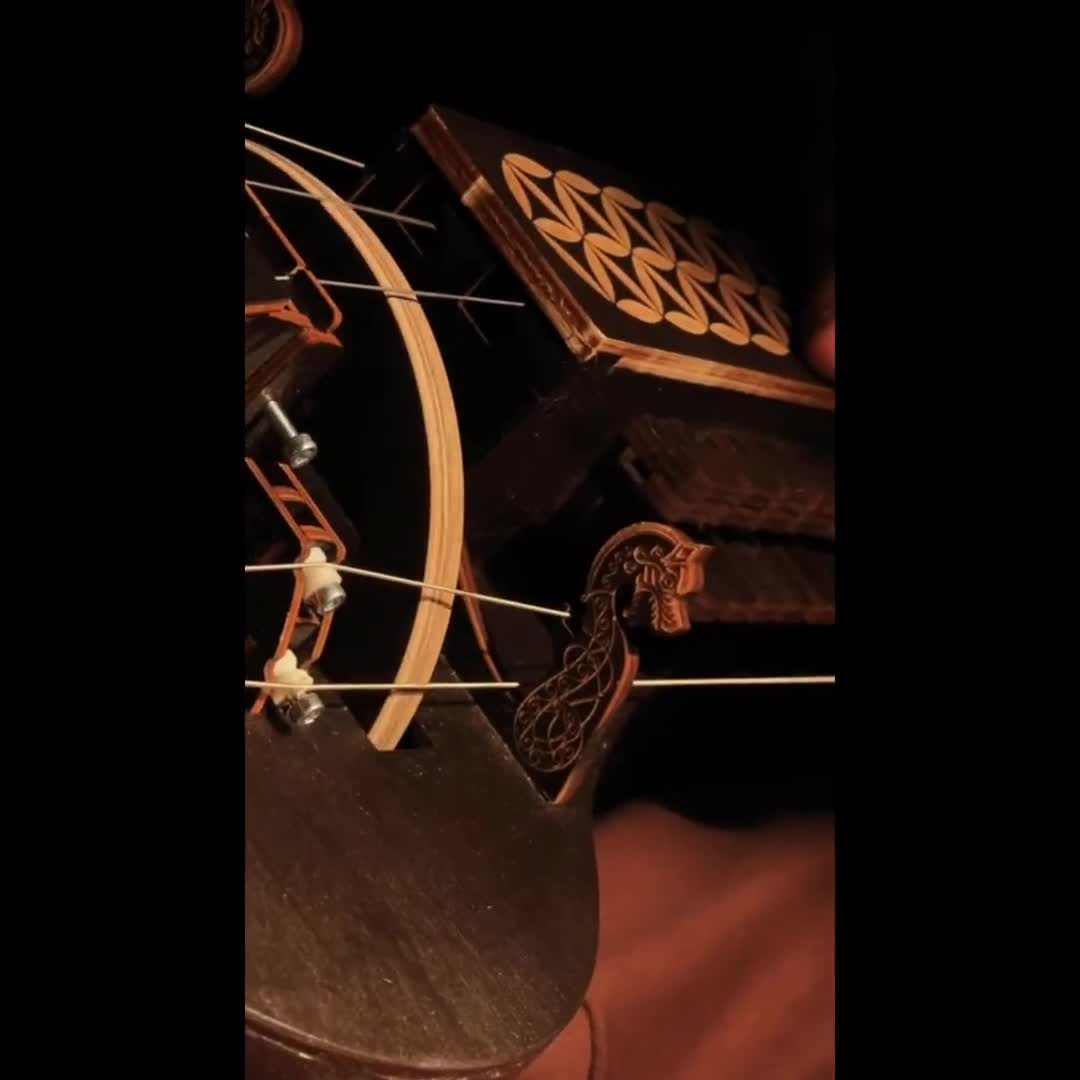 ハーディ・ガーディ フラワー・オブ・ライフ：本物の中世弦楽器 - Etsy