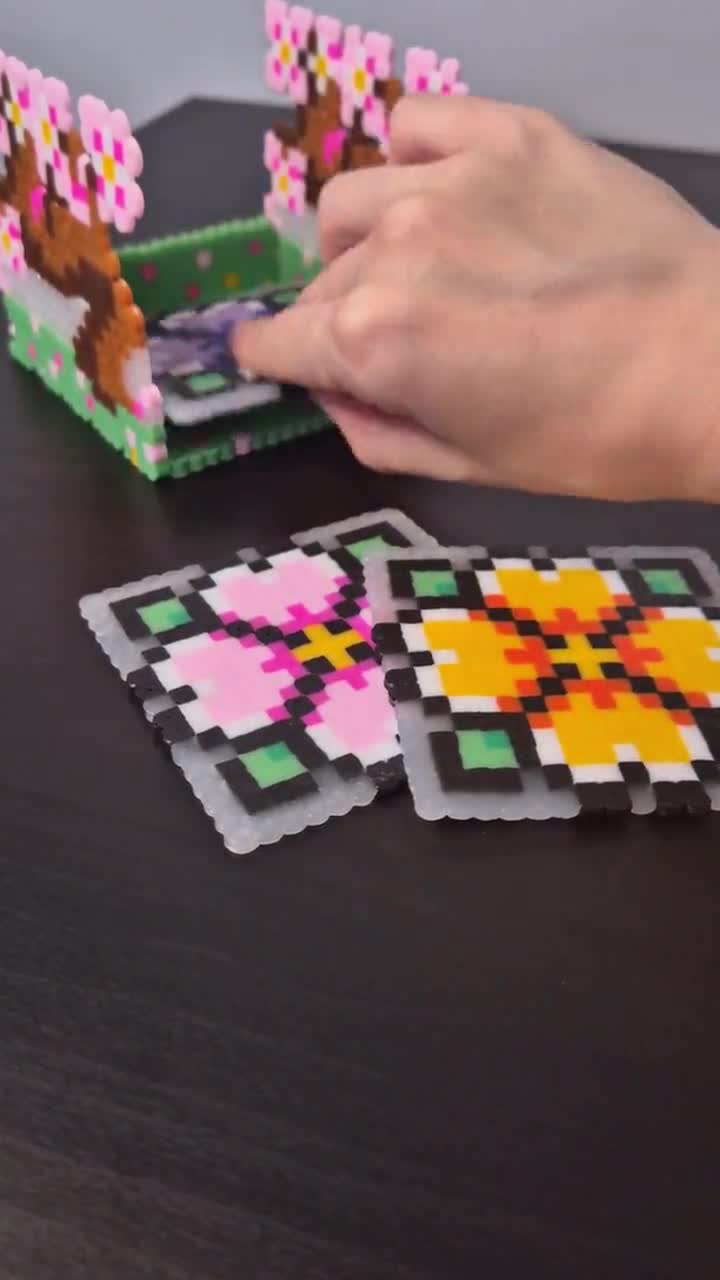 Floral Hama Beads Coastern Pattern - Etsy