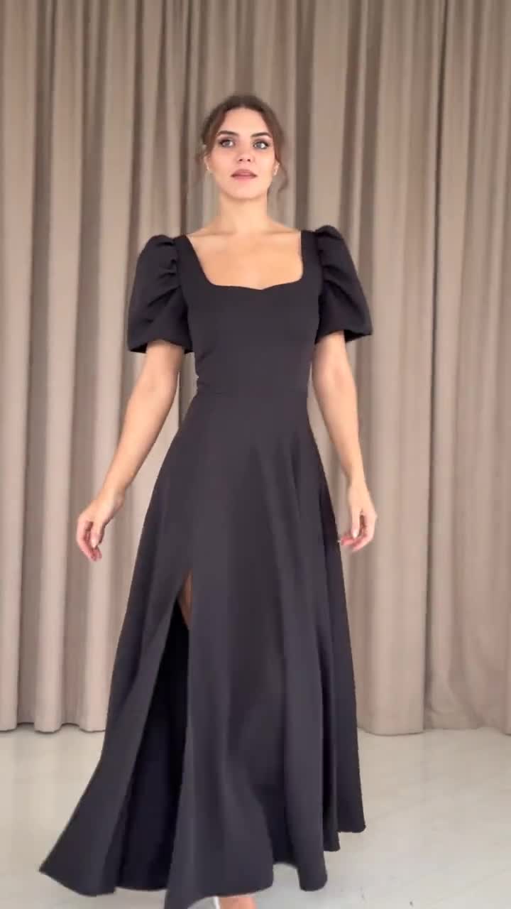 black and beige dress with sleeves Black and Beige Dress - Bodycon Mini Dress - Color Block Dress