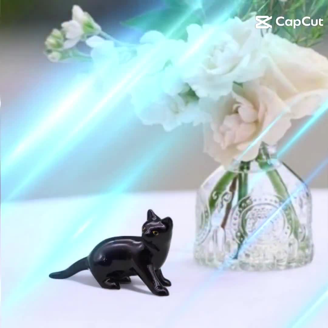 手作り陶器の黒猫の置物：小さな猫好きへのギフト - Etsy 日本