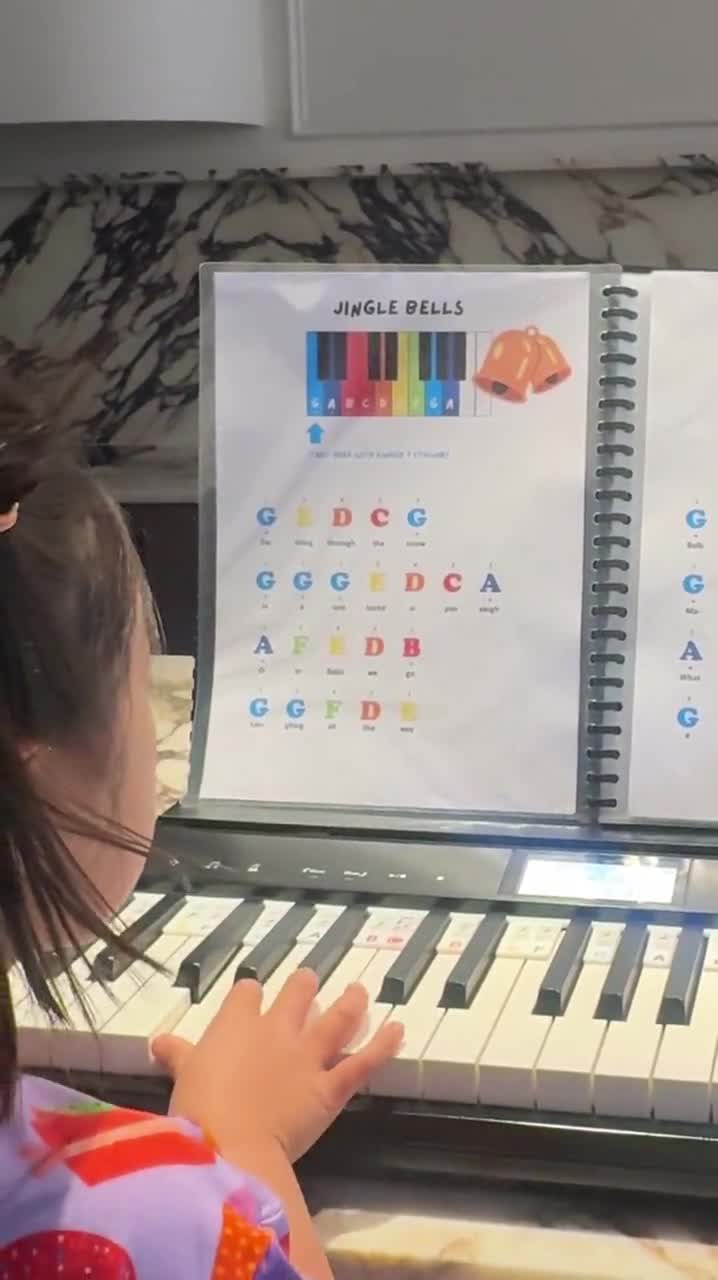 Jingle Bells Easy Piano Sheet Music – Color-coded Kids Song (PDF