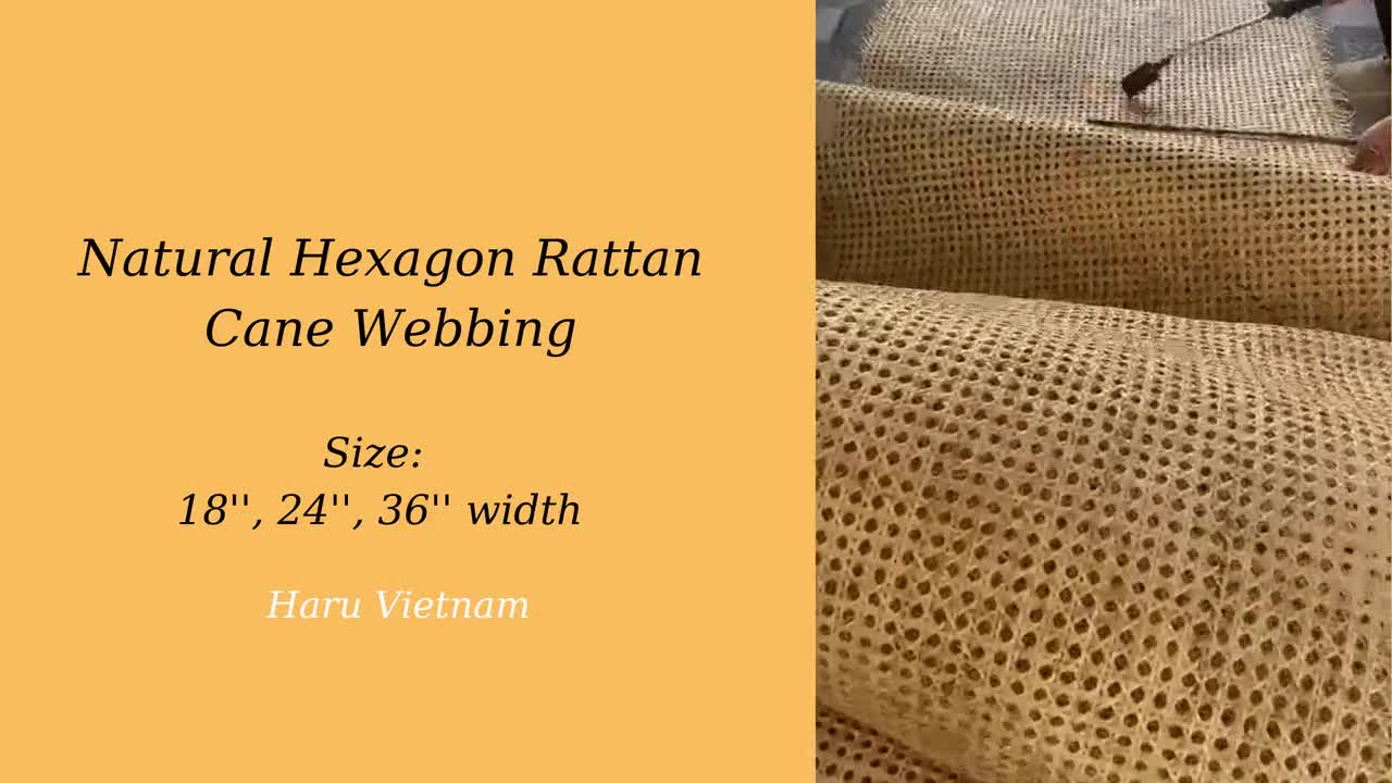 36 X 48 Hexagonal Rattan Webbing Natural 36 W X 48 L