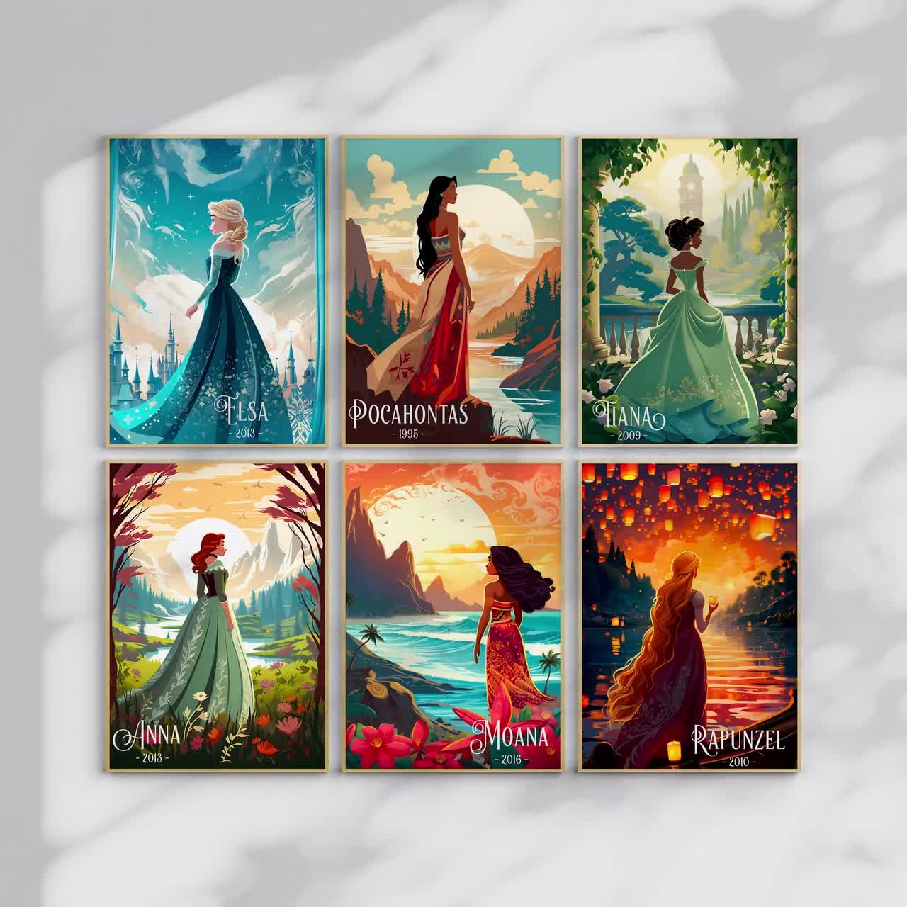 BUNDLE 6 Princess Elsa/anna/rapunzel/pocahontas/tiana/moana
