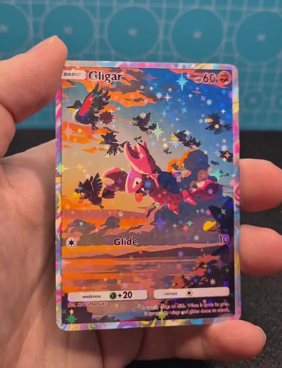Gligar A4 176 / Wisdom of Sea and Sky / Pokemon tcg quality custom Card