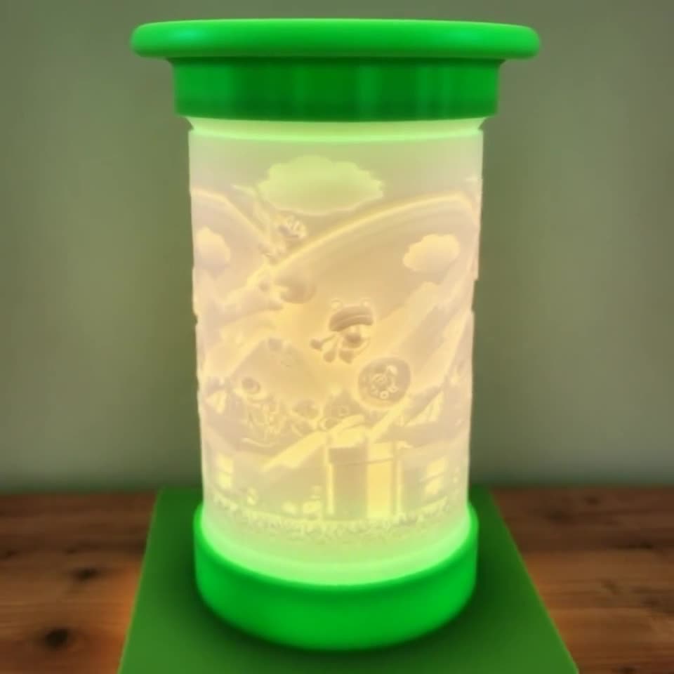 Super Mario Pipe Night Light - 3D Printed Mario & Toad Glow Lamp video poster