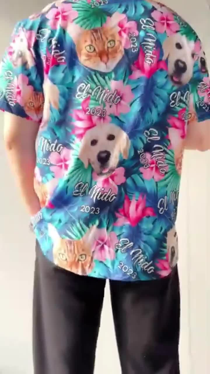 Camicie Hawaiane Personalizzate Camicia Da Spiaggia Aloha Con Faccia D