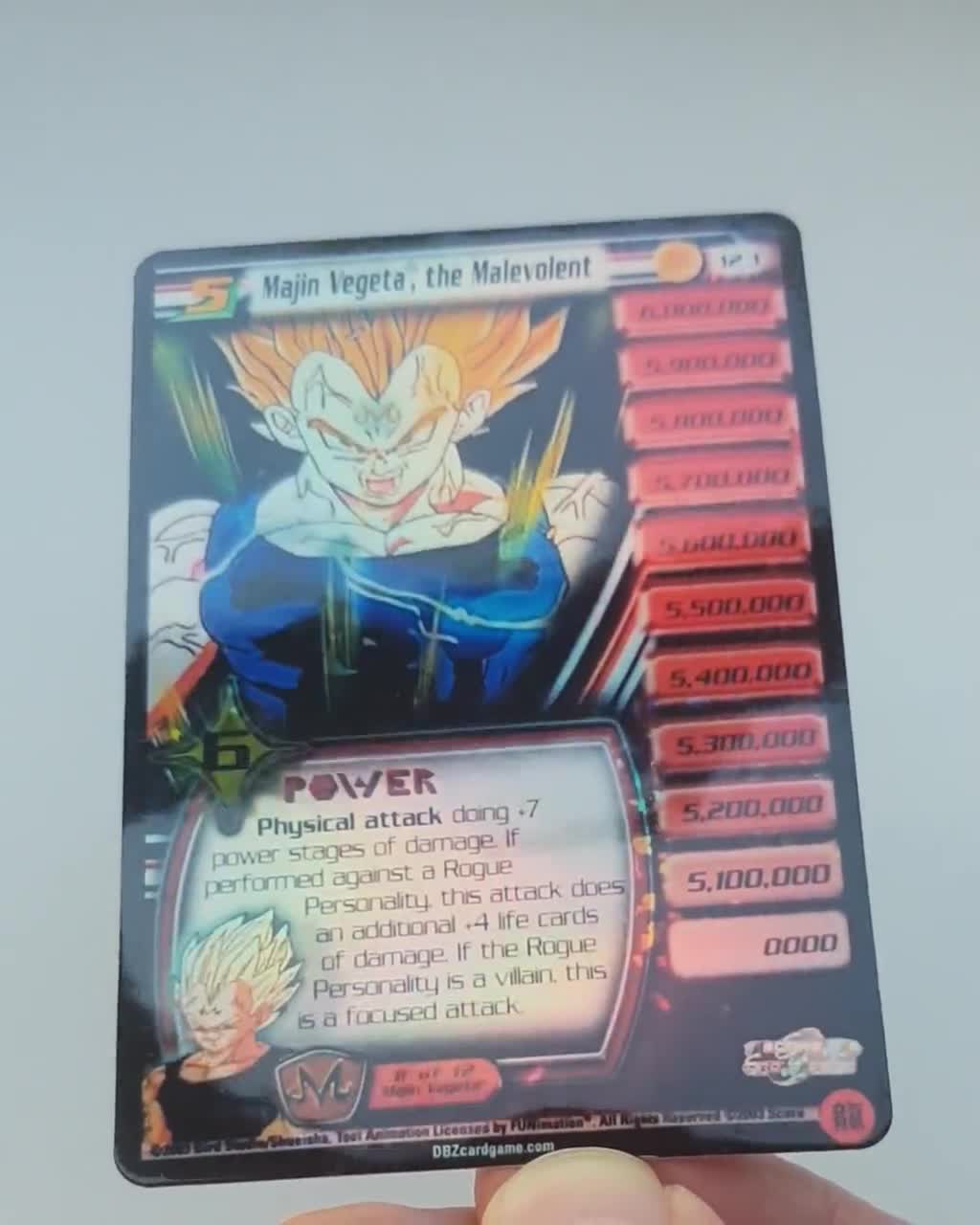 Vegeta Malevolent Proxy Holographic/Foil Custom Card Vegeta Malevolent Proxy Holographic/Foil Custom Card
