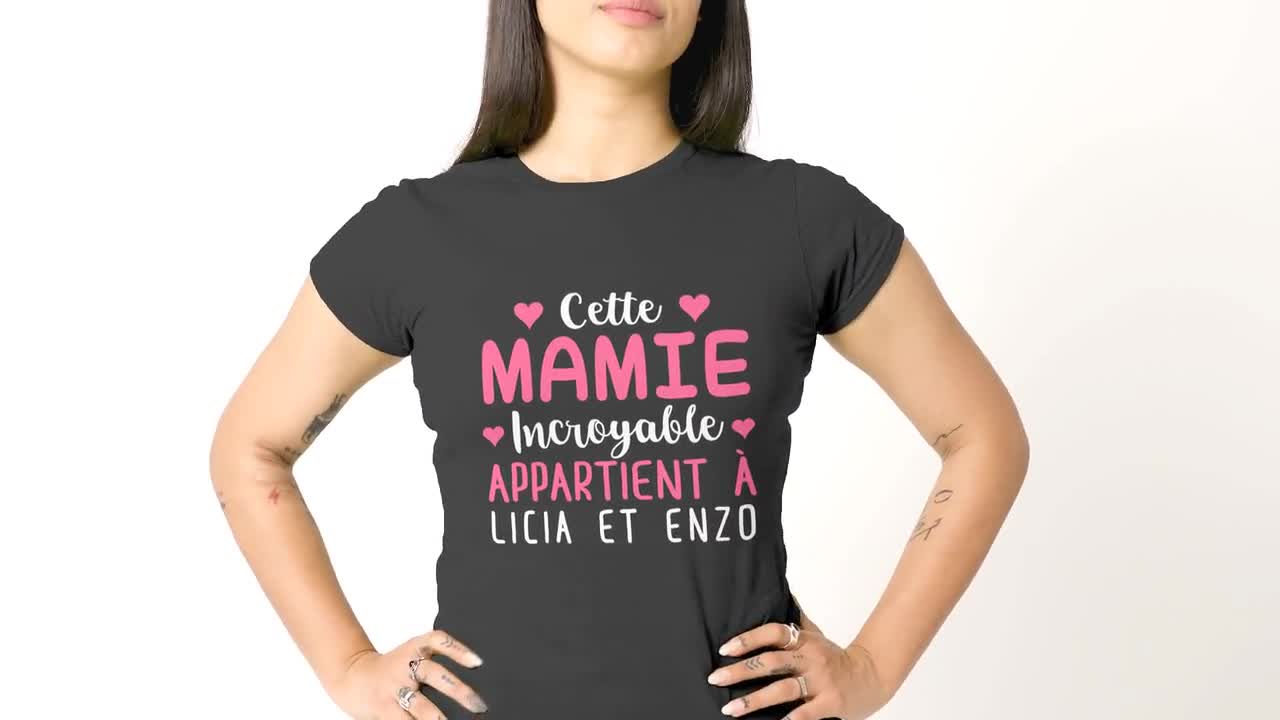 T-shirt future mamie veuillez patienter, chargement en cours