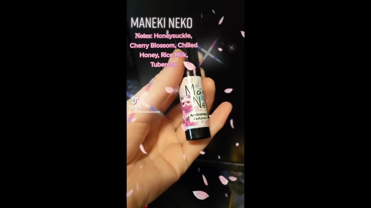 Maneki Neko - Honeysuckle, Cherry Blossom - Rollerball Perfume Oil