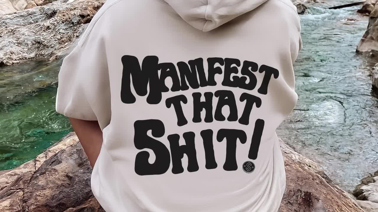 Manifest That Shit Hoodie: Ignite Your Inner Power and Conquer Your Dreams  Law of Attraction Sweatshirt, Positive Spiritual Sweatshirt 