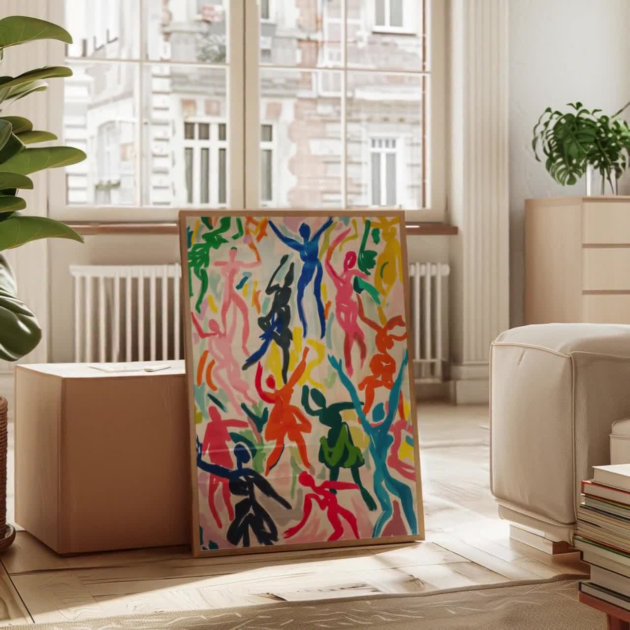 2er Set Abstrakte Kunstposter – 'Matisse' Tanz-Motive, 35x50 Cm, Ohne Rahmen, Nordischer Stil