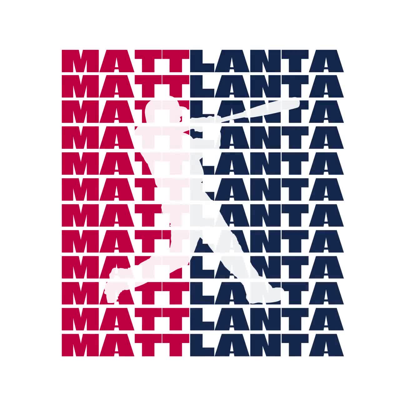 Mattlanta Shirt | Matt Olson Atlanta Baseball Rotowear S
