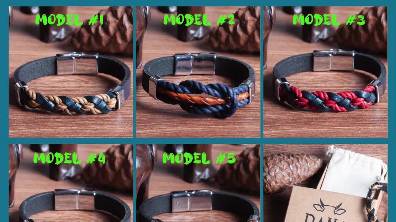 Braccialetto in pelle personalizzato con impronta digitale - Regalo di gioielli commemorativi con scrittura a mano - Italia