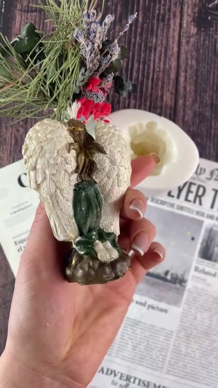 Stampo in silicone a forma di angelo: decorazioni per candele
