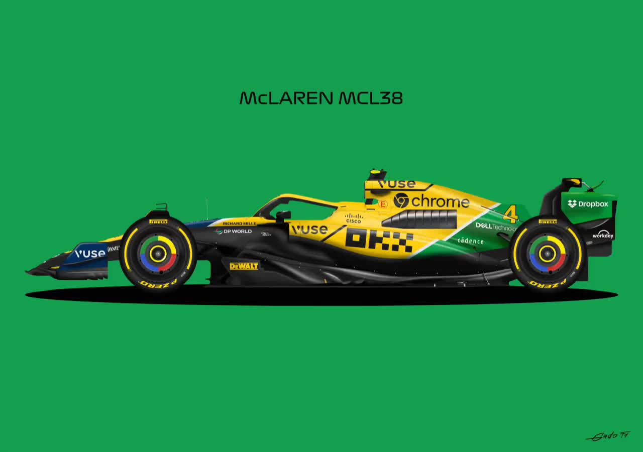 F1 Mclaren MCL38, Lando Norris Car 2024, Monaco Grand Prix