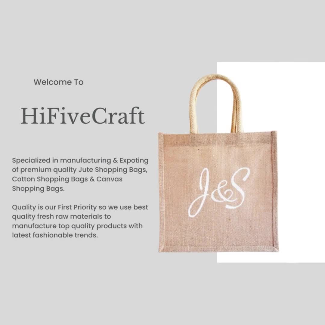 Medium Sized Jute Tote Bag For Shopping