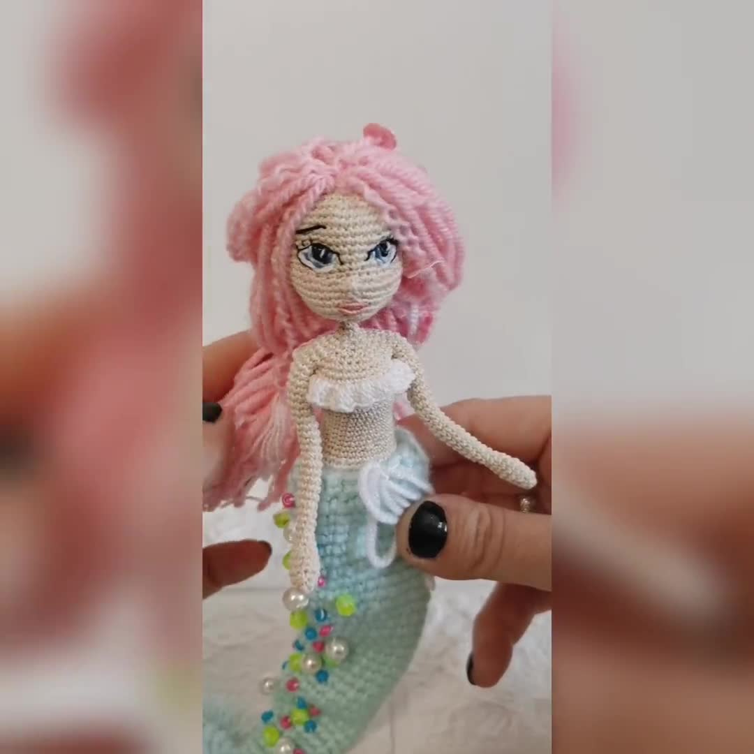 How to crochet a mermaid tail for dolls (portuguese/spanish) 