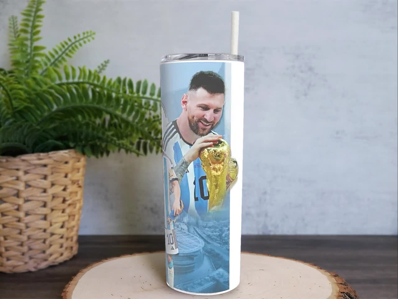 Pack of 2 Messi 20oz Tumbler Wrap PNG – Digital Download | Lionel Messi Sublimation Design video poster