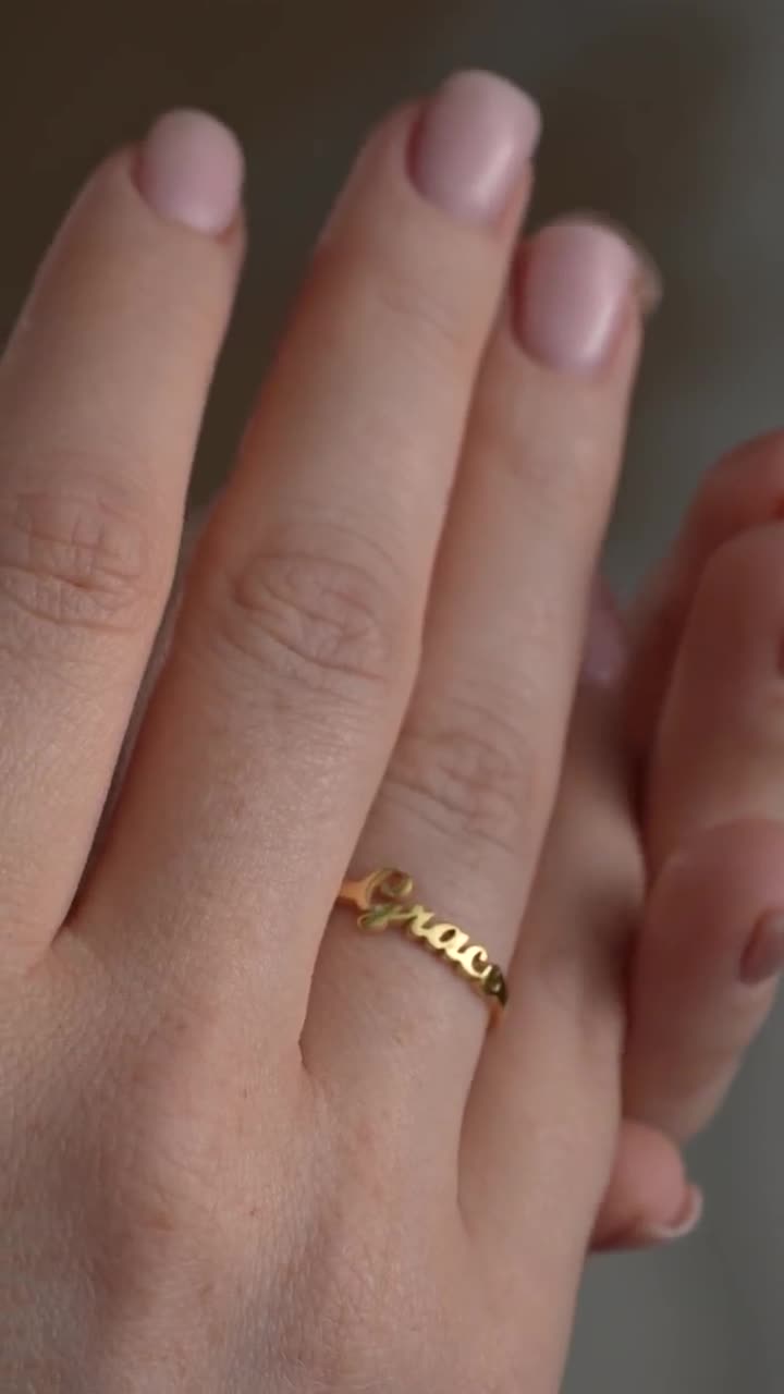 Sterling Silver Name Ring-personalized Ring-customized