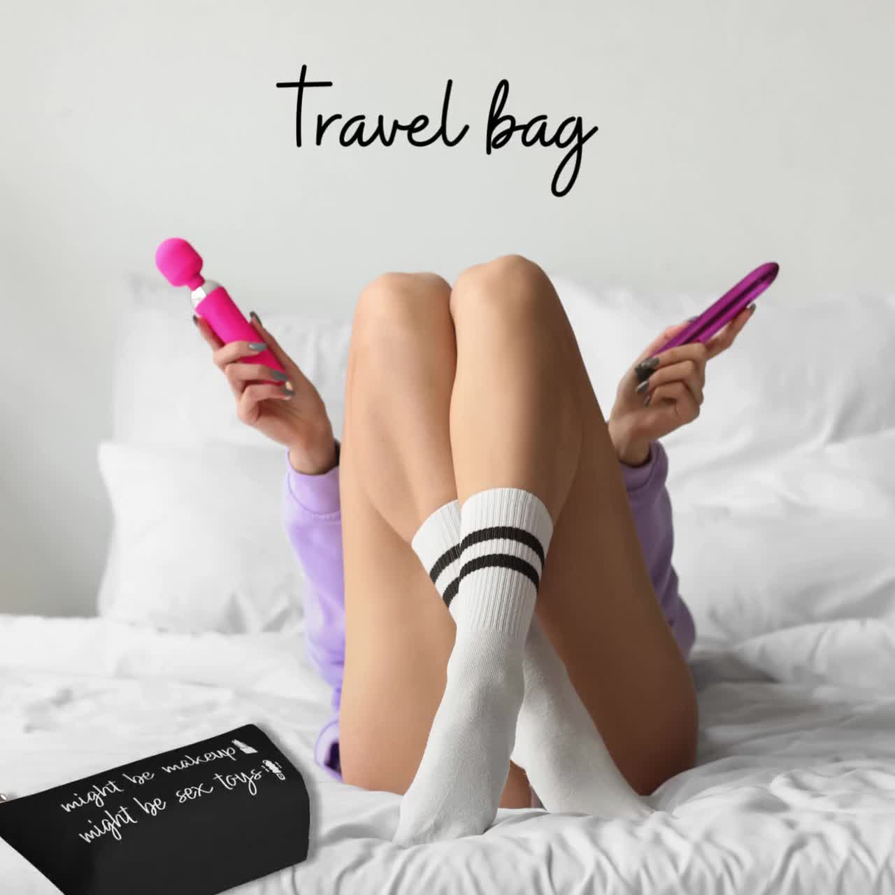 Vibrator Makeup Bag for Travel Naughty Swinger Gift Hotwife Pouch Sexy  Vixen Zip Bag Funny Sex Toy Storage for Events or Trips