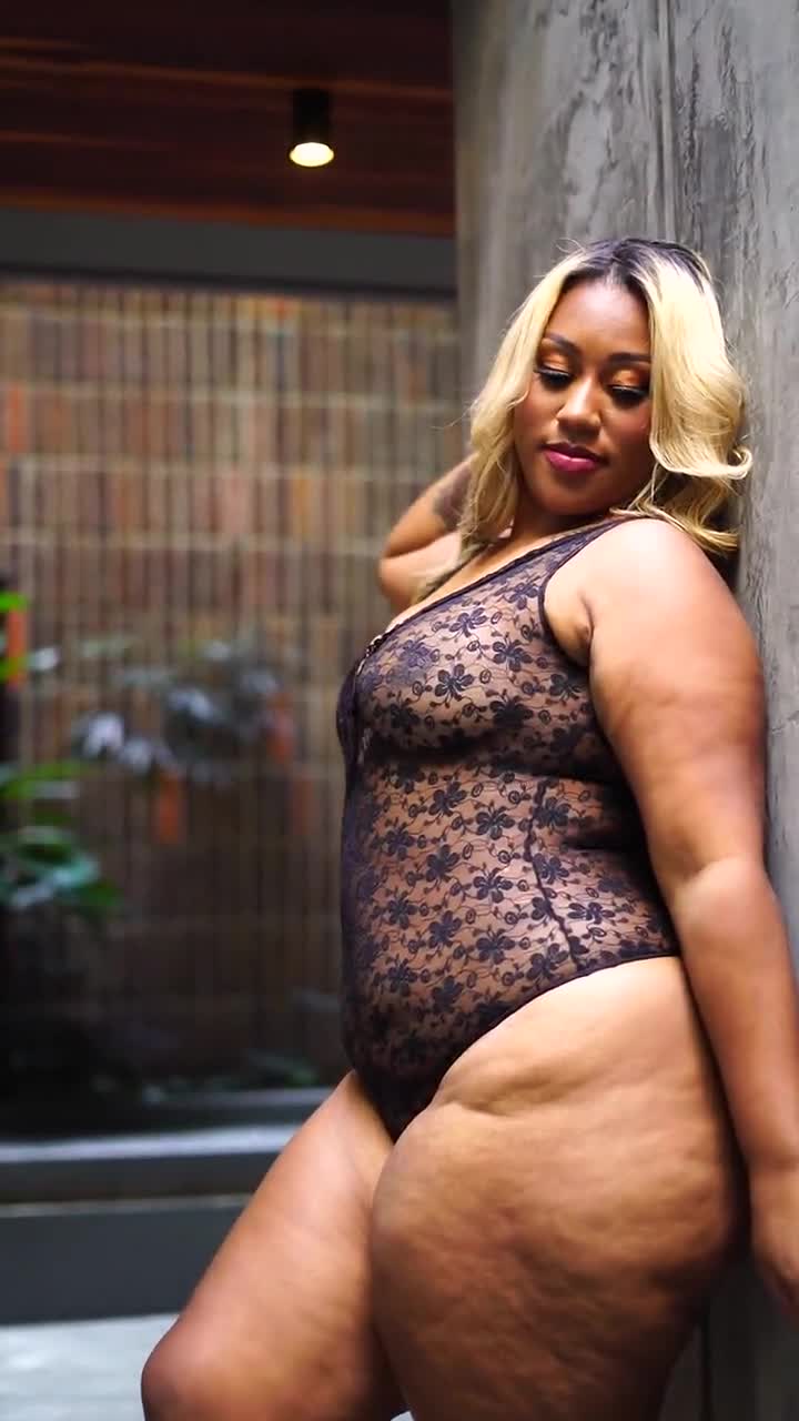 Amina: All Over Lace Teddy Plus Size Lingerie Plus Size Clothing